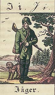 Darstellung eines Jägers im Jahre 1825
