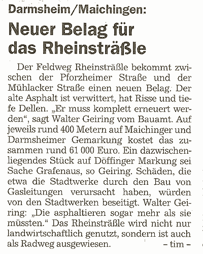 Bericht Sindelfinger Zeitung September 2006