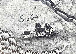 Der Seehof 1681 auf der Forstkarte von Andreas Kieser