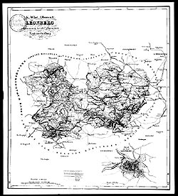 Karte des Leonberger Oberamts