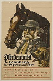 Plakat zum Leonberger Pferdemarkt