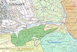 Lageplan des Laubachwalds