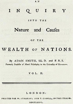 Werk von Adam Smith 1776 