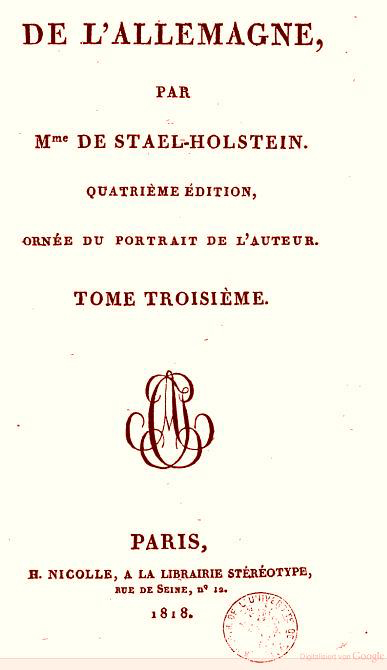  Madame Staels Buch De lAllemagne